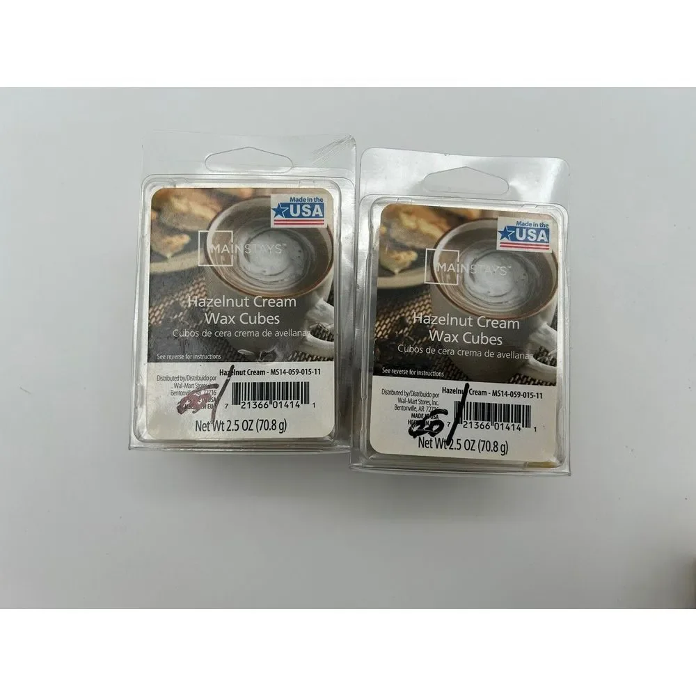 4x Mainstay Hazelnut & Cream‎ Wax Cubes